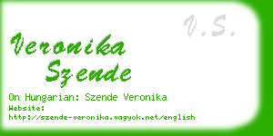 veronika szende business card